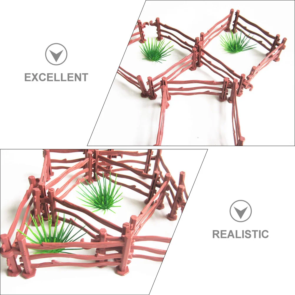 120 peças cerca decorativa decoração de paisagem borda pequena mini miniatura diy para bebê zoológico