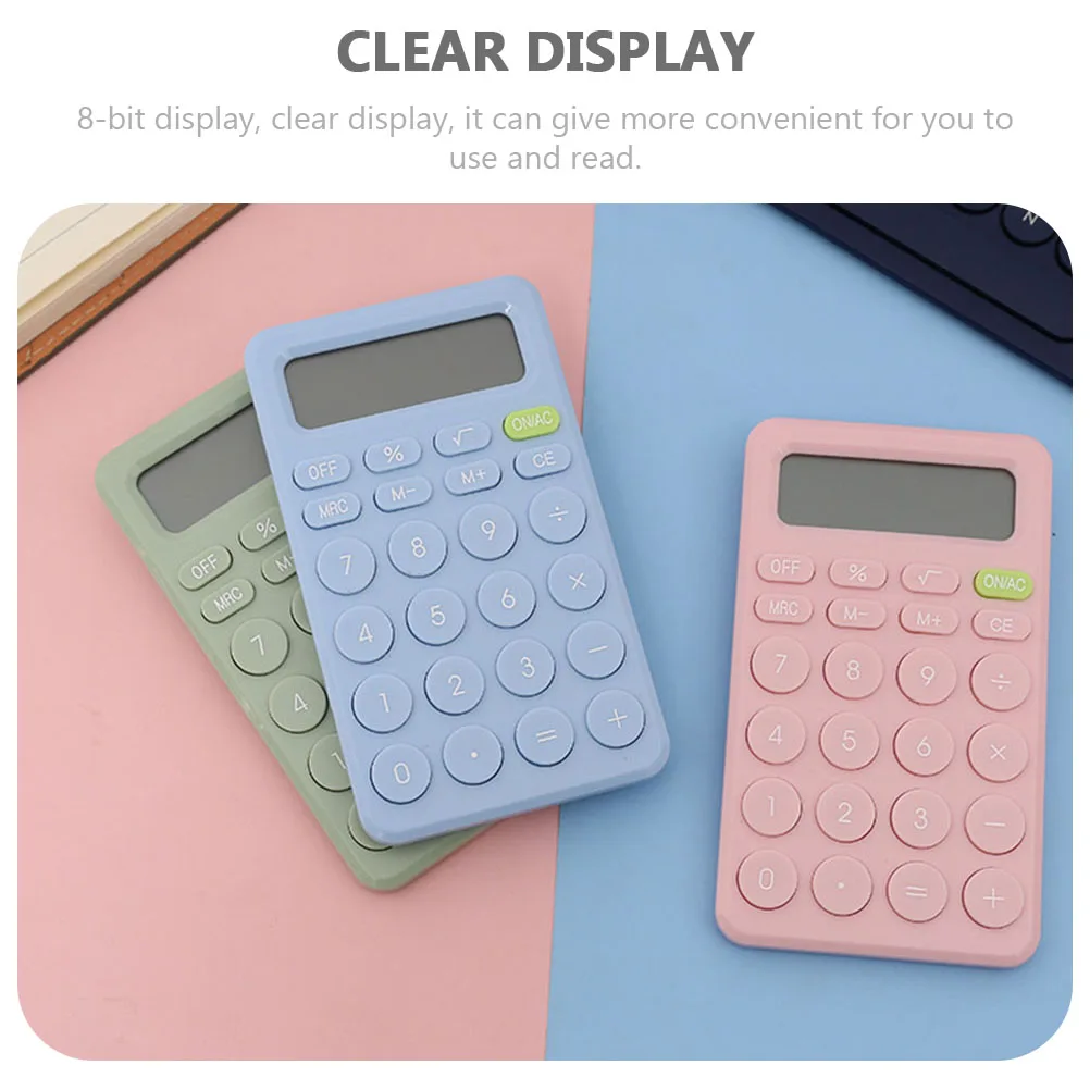 

Small Calculator Office Electronic Plastic Powered Pocket Size Student Function