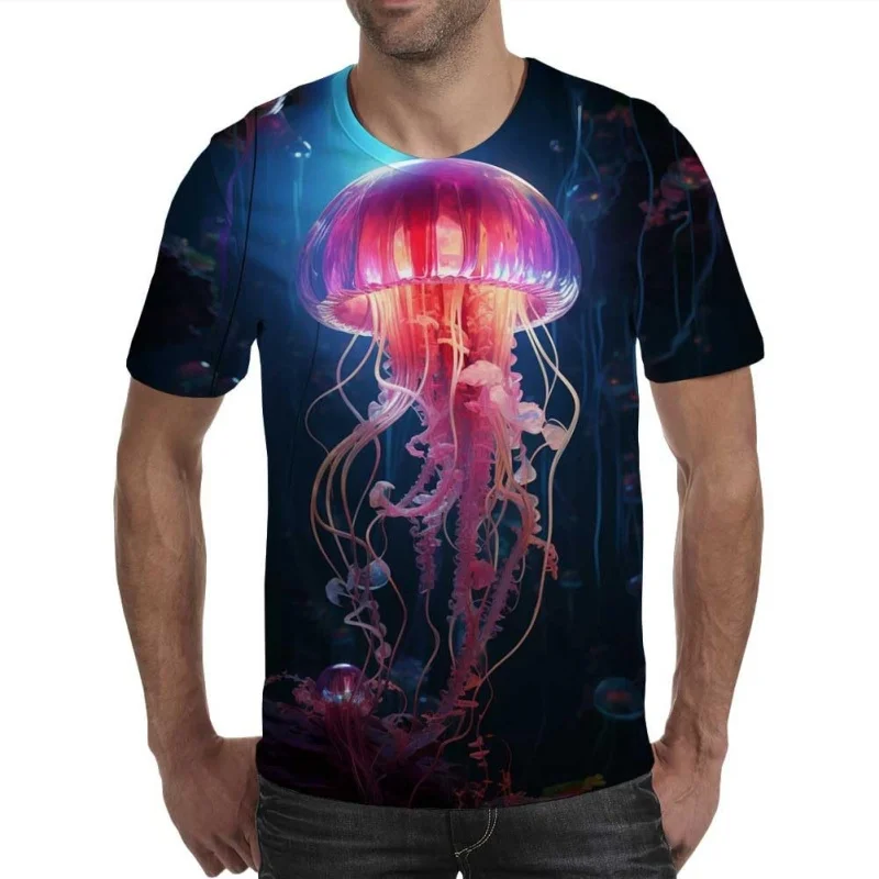 

Футболка со скелетом и павлином для мужчин, футболки с 3D принтом животных, повседневная уличная одежда, топы с короткими рукавами и круглым вырезом, свободные футболки