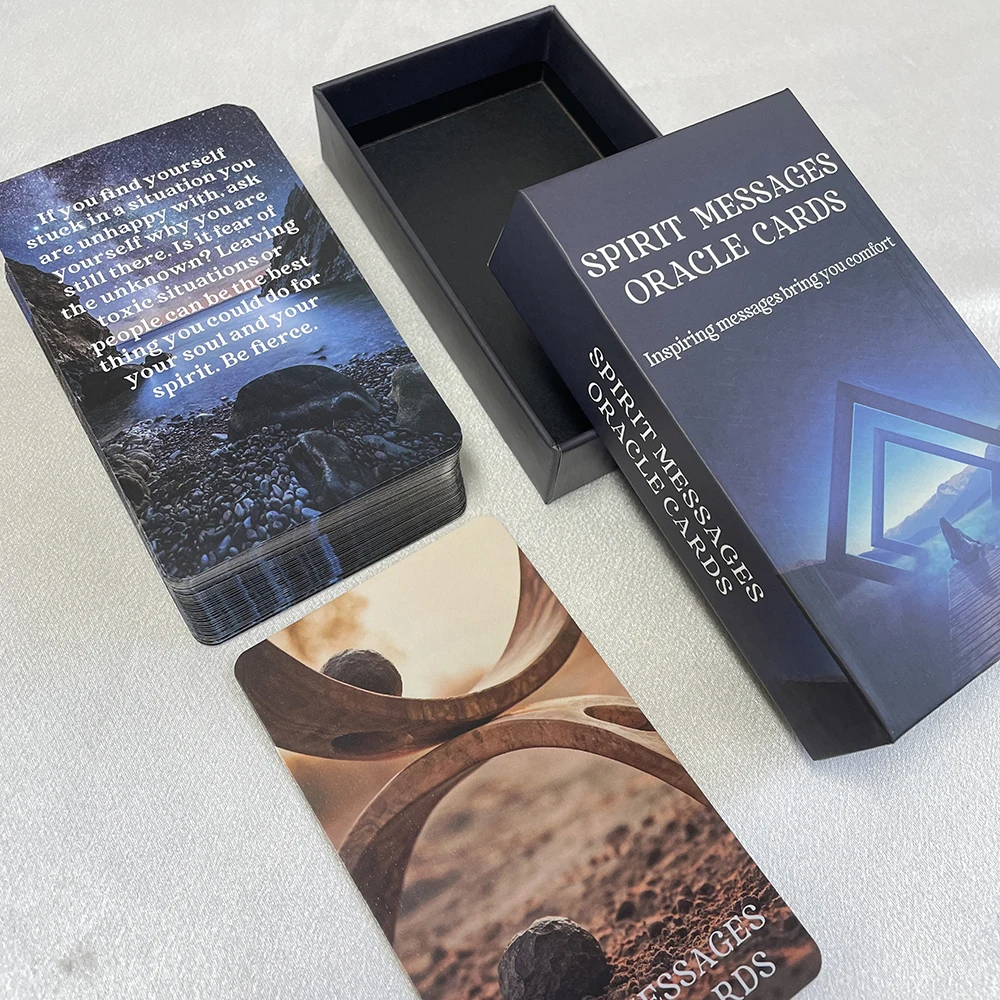 12x7cm Spirit Message Oracle Cards in Box Tarot Deck English Version Prophet Sturdy Prophecy with Meaning on It