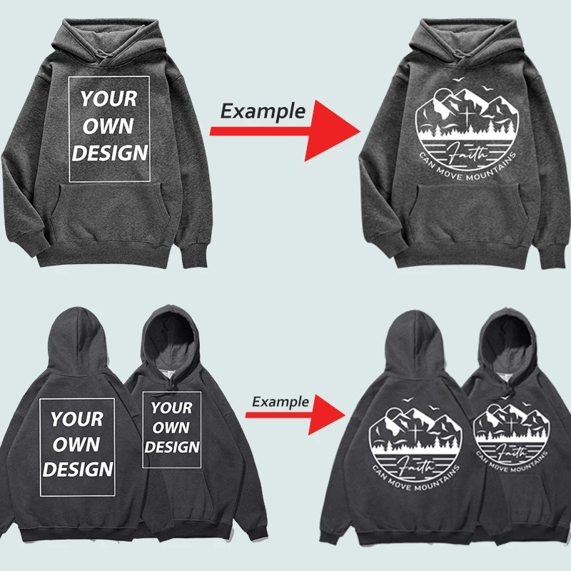 Customized DIY Print Men Woman Autumn Winter Hoodies Casual Classic Pullovers Simple Comfy Streetwear Soft Warm Sports Clothing