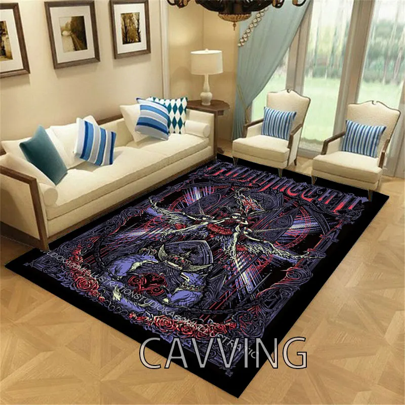 Baby Metal 3D Printed Carpet Flannel Rugs Anti-slip Large Rug Home Decoration for Living Room Bedroom Home Decor