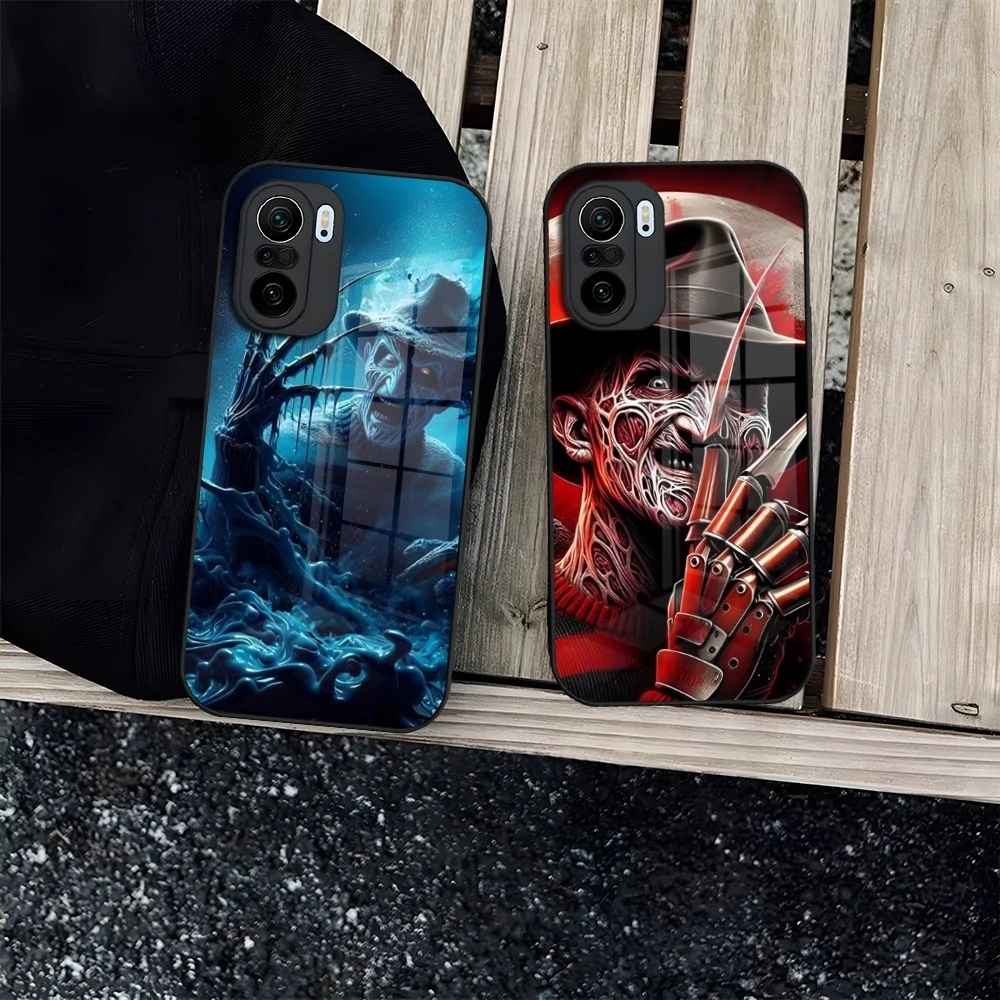 F-Freddy Horror K-Krueger Phone Case for Redmi 12c 13c 12 13 Note 13 Pro Plus 11 12 Pro 10 11s 12s Tempered Glass Cover