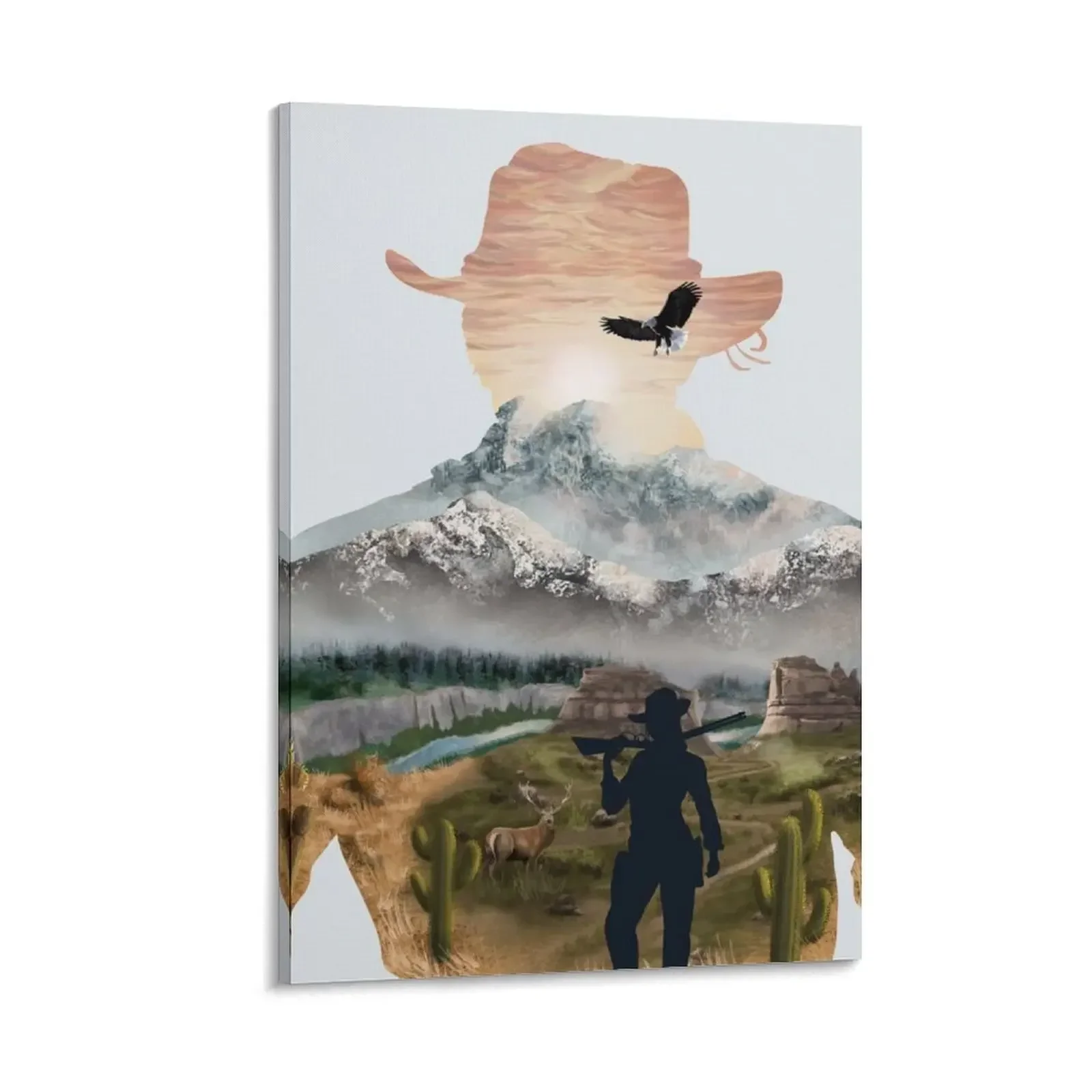

Arthur and Sadie Silhouette Canvas Painting aesthetic room decoration fashion wall paintings pictures for wall
