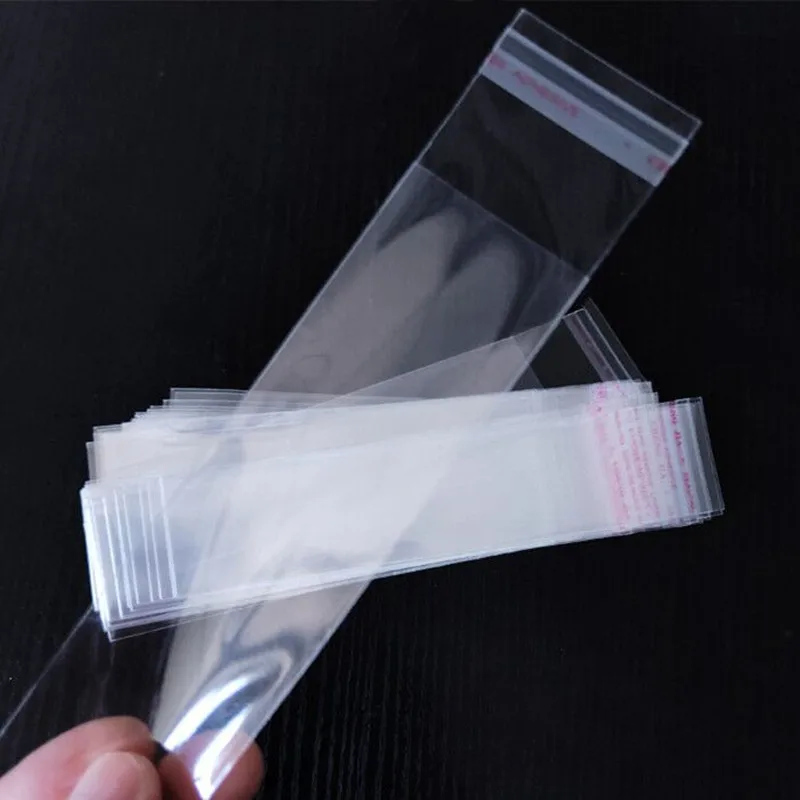 OPP Transparent Plastic Self-adhesive Bag Ziplock Pouch Pen Jewelry Candy Packaging Sealed Gift Snack Glass Candy Packaging Bag