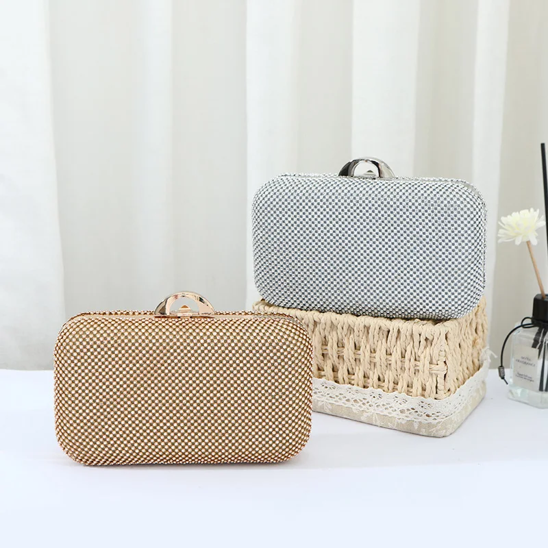 

Luxury Glitter Rhinestones Evening Bag Shiny Diamond Clutch Bag with Chain Women's Handbags Shoulder Bag for Party Dinner Dress