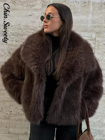 Женское пальто из искусственного меха Chic