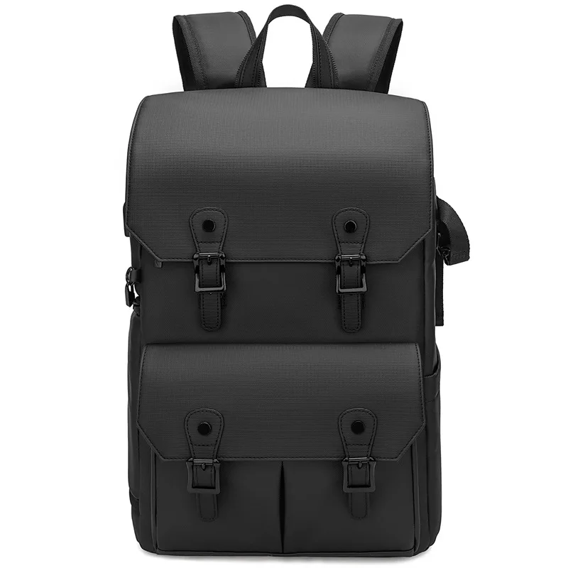 Large Capacity Leather Backpack, Waterproof Anti-theft Camera Bag, Luxury Outdoor Photography Storage Case