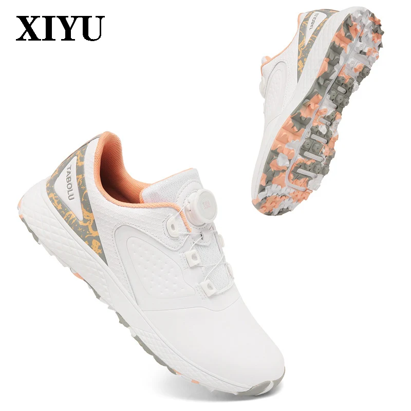 

XIYU Couple Golf Shoes Autumn Women's Rotating Buckle Professional Golf Sports Breathable Waterproof Wear-resistant Casual Shoes