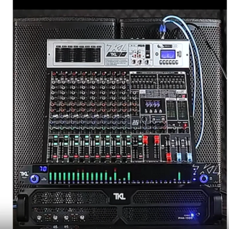 Pro Home Karaoke System Dual 31-Band Digital EQ, Feedback Eliminator Compressor Multi-Function Audio Mixer Controller