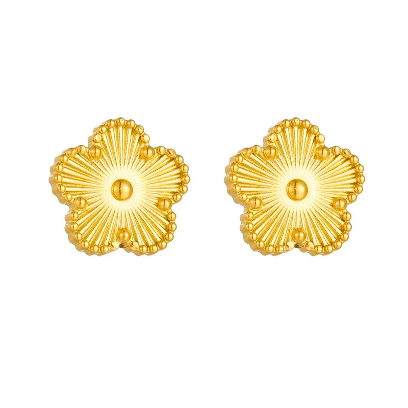 Women's High-Quality Plum Blossom Five Leaf Flower Bracelet Necklace