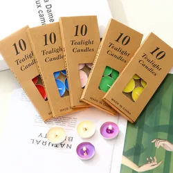 10pcs Round Candles Valentine's Day Candles Restaurant Tea House Candles Romantic Confessions Birthday Arrangements Aromatherapy