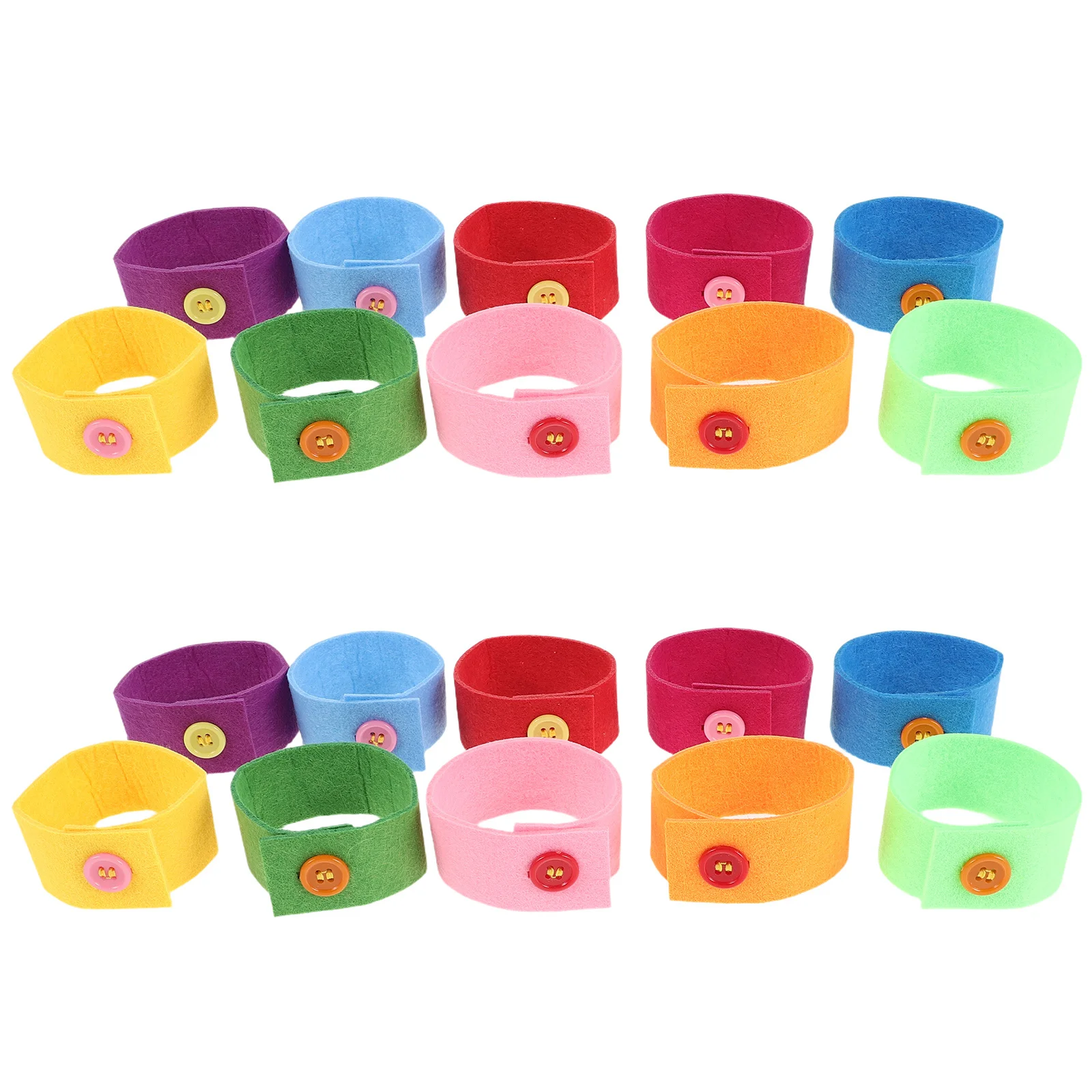 40 قطعة من أساور المعصم القابلة للتعديل بلون واحد لأزرار الحفلات المفضلة للمناسبات المدرسية والرياضة وتعلم مونتيسوري