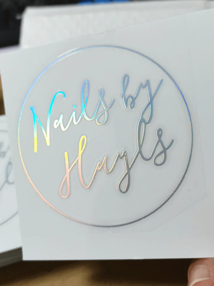 500PCS Custom Hologram Stickers Personalize Logo Print Clear Sticker