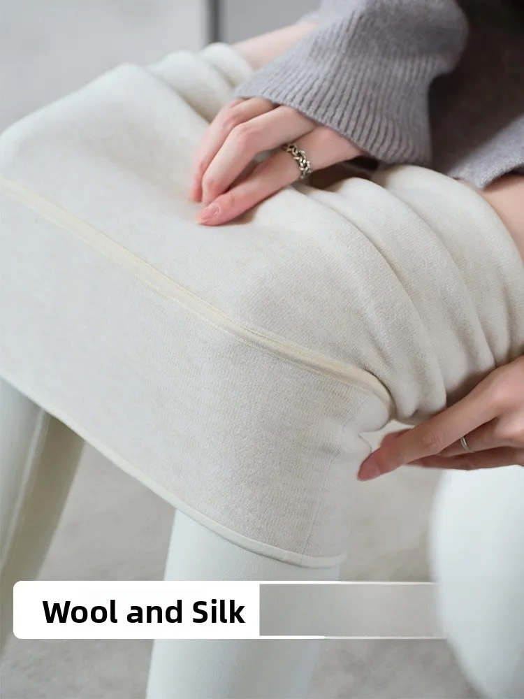 Pantaloni da yoga a vita alta Pantaloni da yoga invernali da donna in cotone caldo Nessuna linea a vita alta Senza arricciatura Pantaloni con piedi piccoli