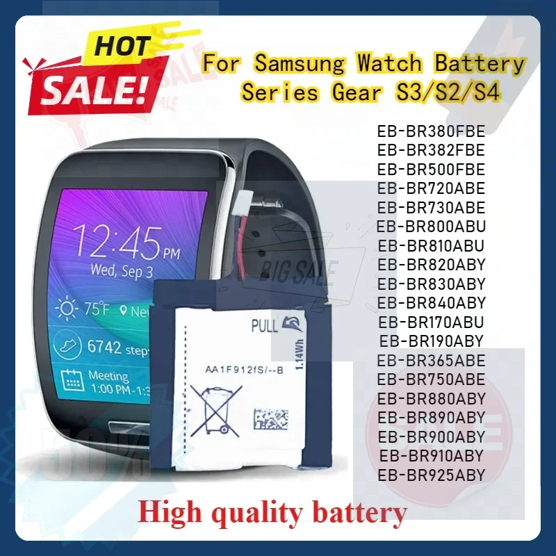 

Replacement Battery For Samsung Smart Watch Battery Series Gear S3/S2/S4 High Quality Batteries