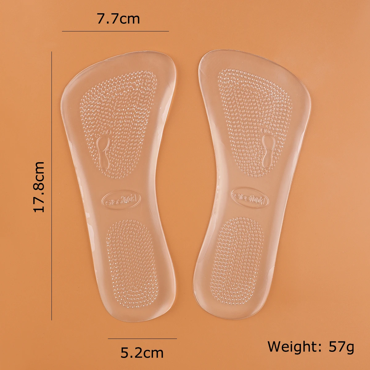 1 Pair Transparent Pain Relief Massage Cushions Shoe Anti Slip Foot Feet Pad Foot Care High Heel Silicone Gel Cushion Insole