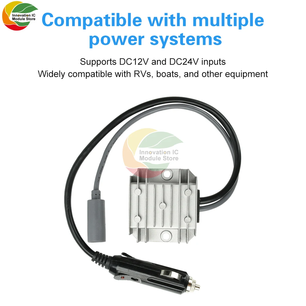 DC12V/24V to 30V 3.5A Mini DC Step-Up Converter with Cigarette Lighter Plug for RVs Boost Module