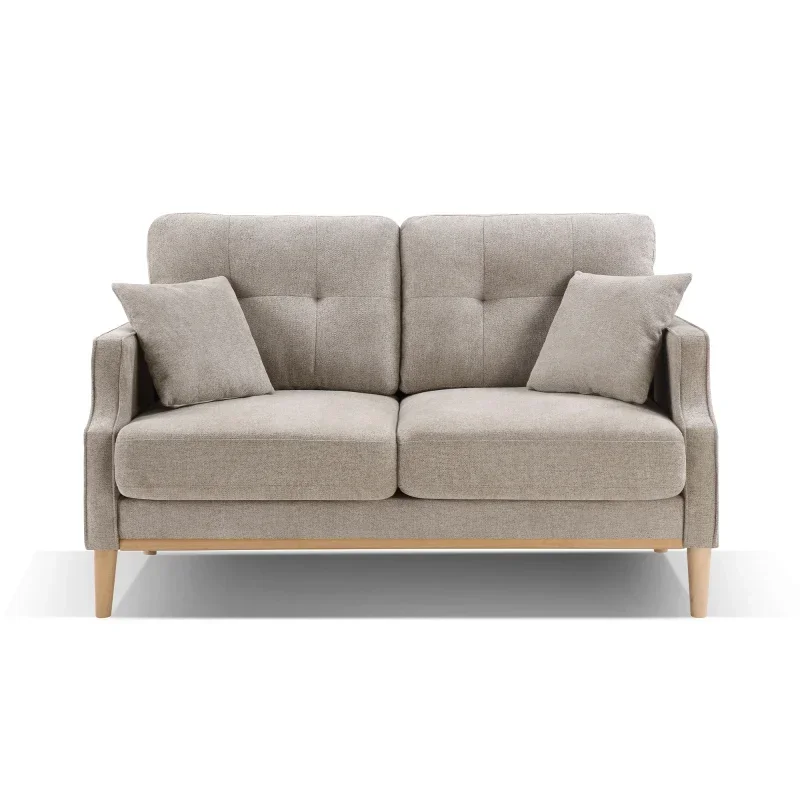 High Quality Living Space Sofa 2 Seater ,Loveseat With Waterproof Fabric Cream , USB Charge for indoor living room furniture