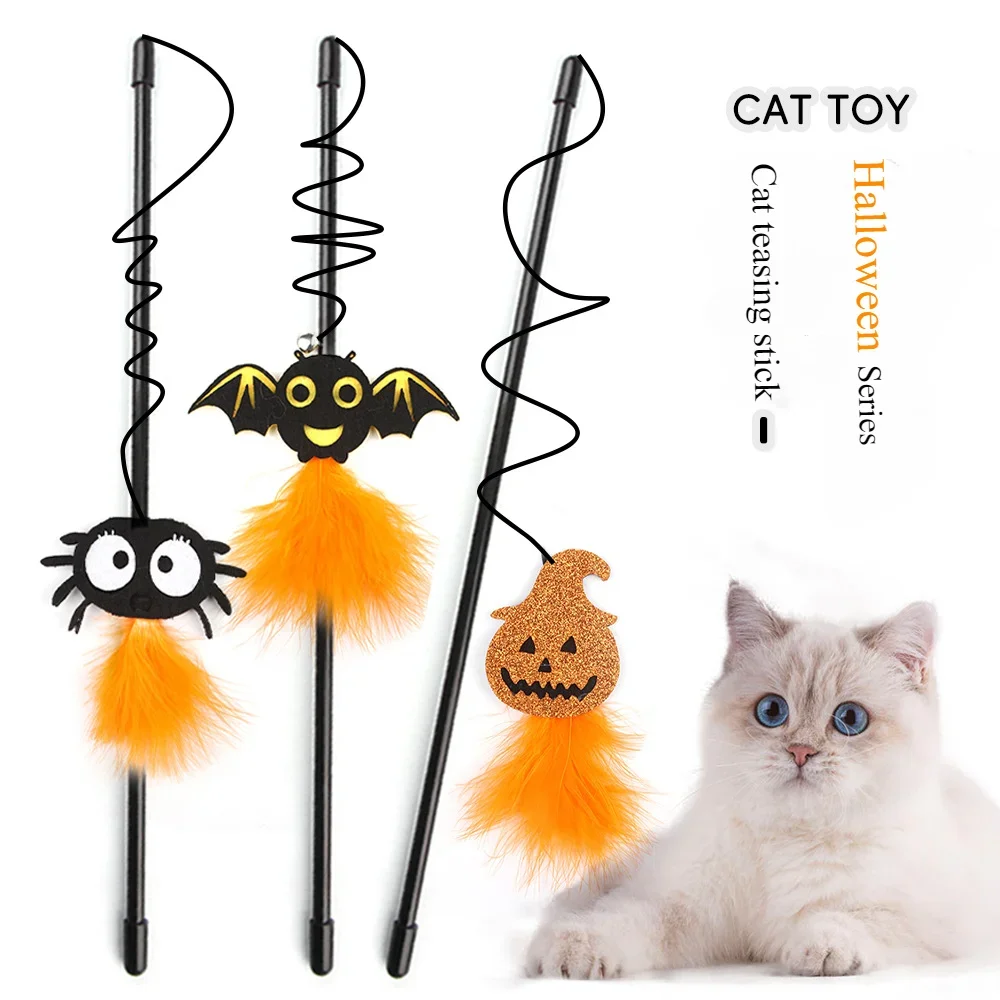 Halloween Veer Plagende Kat Stick Halloween Sfeer Styling Plagen Kat Hengel Kat Zelf Hi Speelgoed