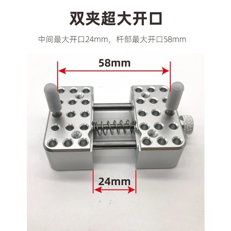 Mini Bench Vise Clamp, Adjustable Holding Fixture for Figure Painting, Model Modification & Decal Work