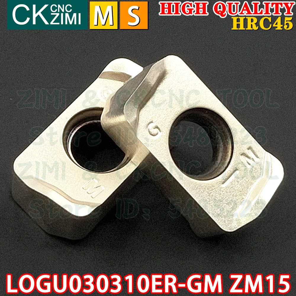 LOGU030310ER-GM ZM15 LOGU 030310 ER GM LOGU030310 ER GM كربيد إدراج تغذية سريعة طحن إدراج التصنيع باستخدام الحاسب الآلي المعادن آلة طحن مخرطة أداة ل LNMU03R