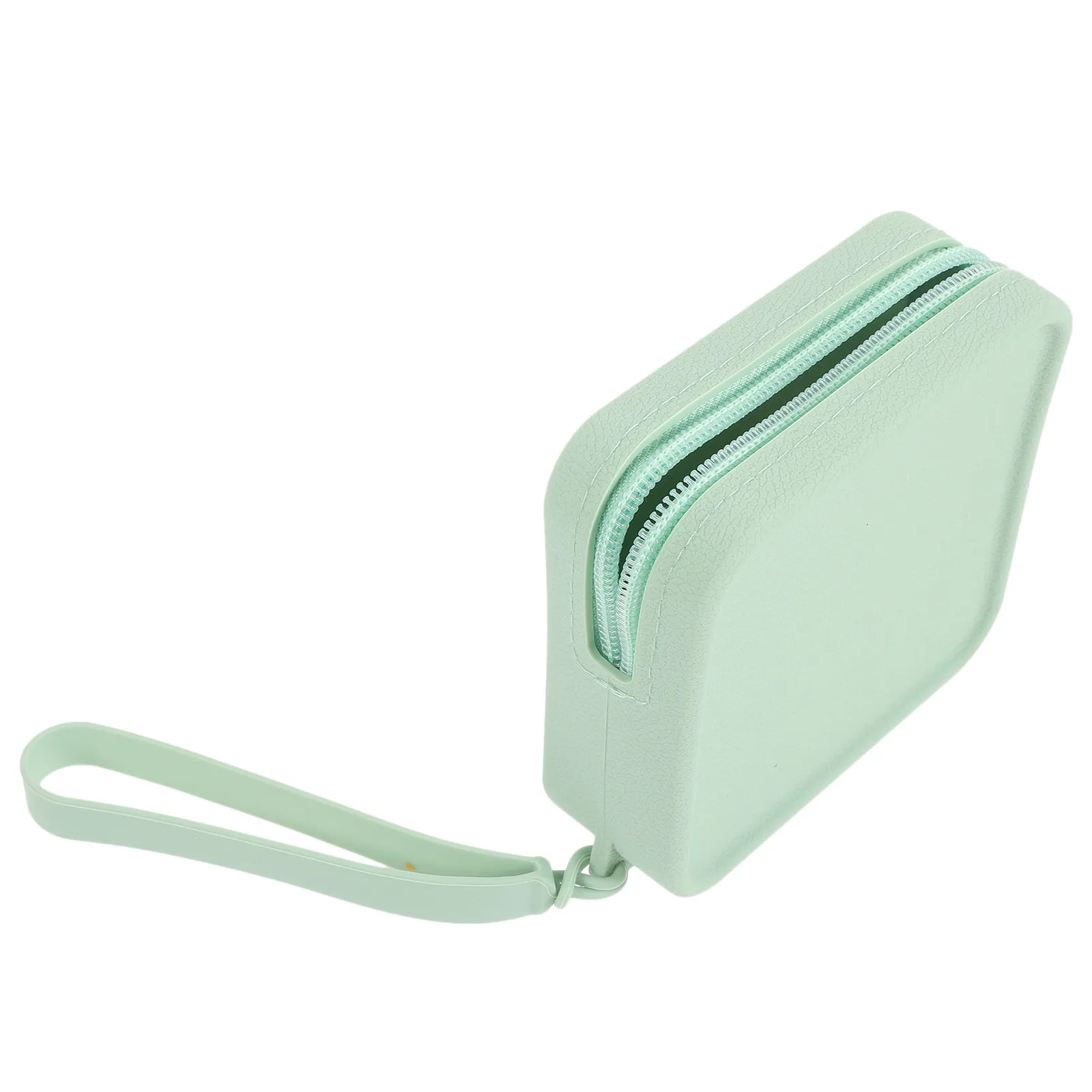 

Sanitary Napkin Bag Reusable Waterproof Silicone Pad Holder for Period Easy Zipper Closure Compact Travel Feminine Pouch