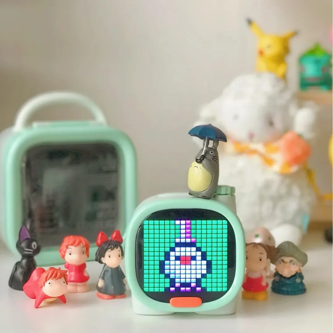 

Беспроводная Bluetooth-колонка Divoom Timoo Elephant Pixel, зеленая, мультяшная, умная колонка с будильником, подарок