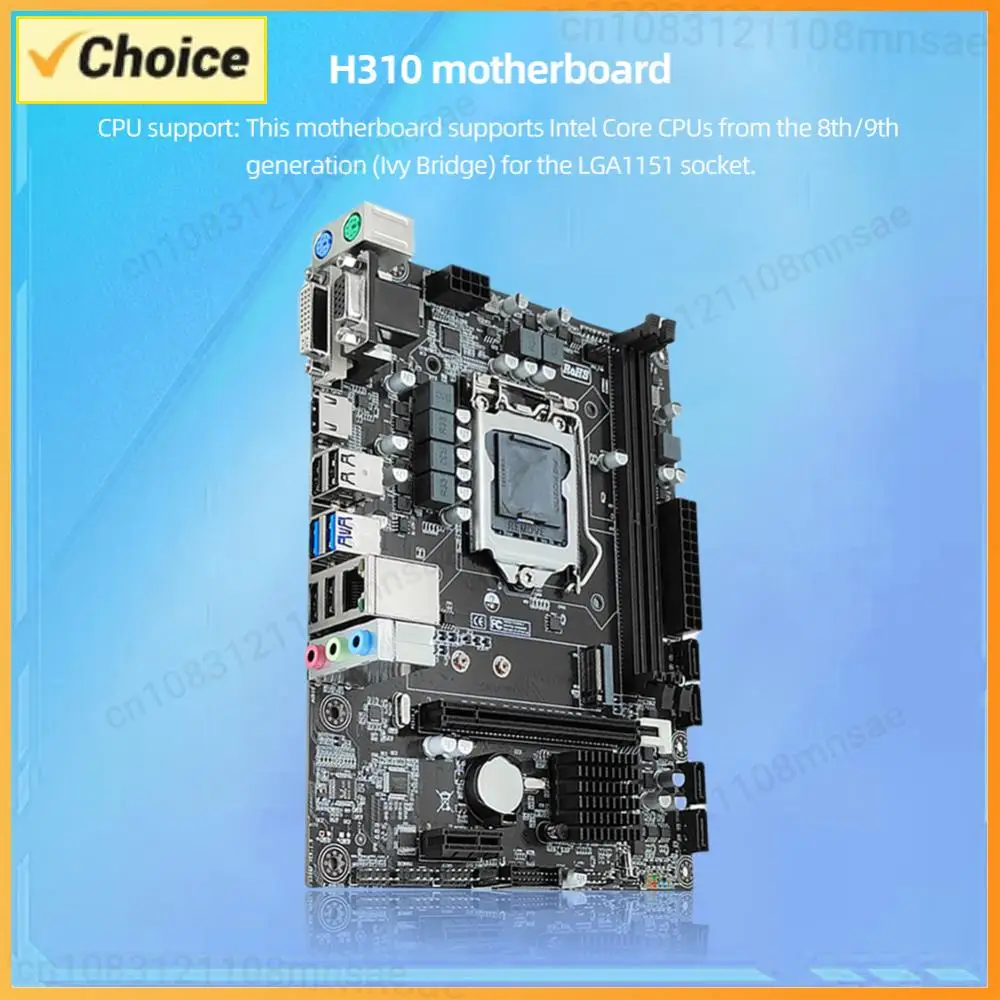 

LGA1151 Материнская плата для настольных компьютеров 100M Сетевой ПК Материнская плата SATA USB3.0 H310 Компьютерная материнская плата VGA/HDMI-совместимые/DVI-порты