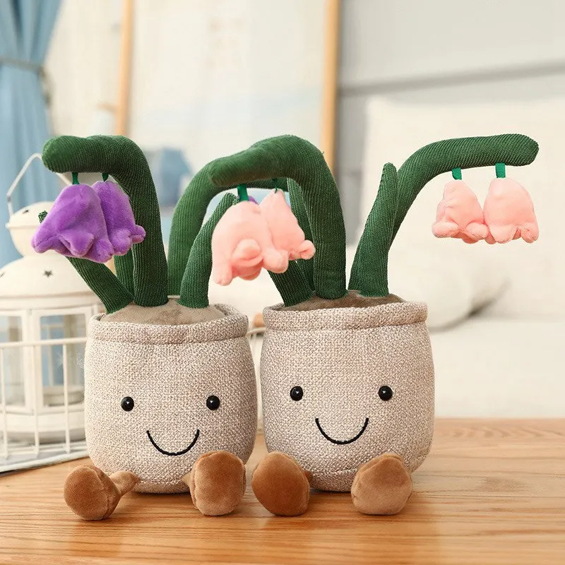 Serie di Peluche a Forma di Piante in Vaso Realistiche, Giocattoli Morbidi, Decorazioni per Libreria, Bambole Creative, Cuscini a Forma di Fiori in Vaso per Regali da Ragazza