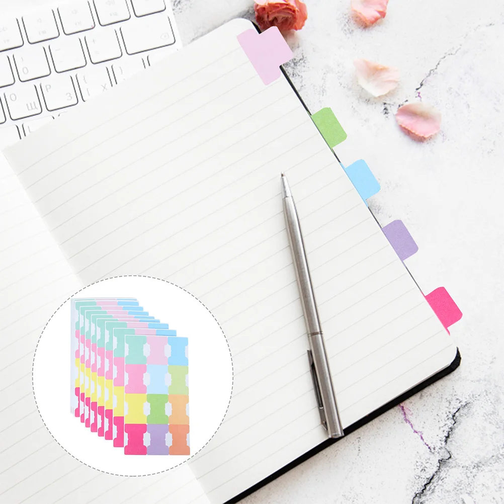 

24Pcs Notebook Bookmarks Colored Writable Tear Resistant Index Tabs for Planner Monthly Page Markers Home Office School Supplies