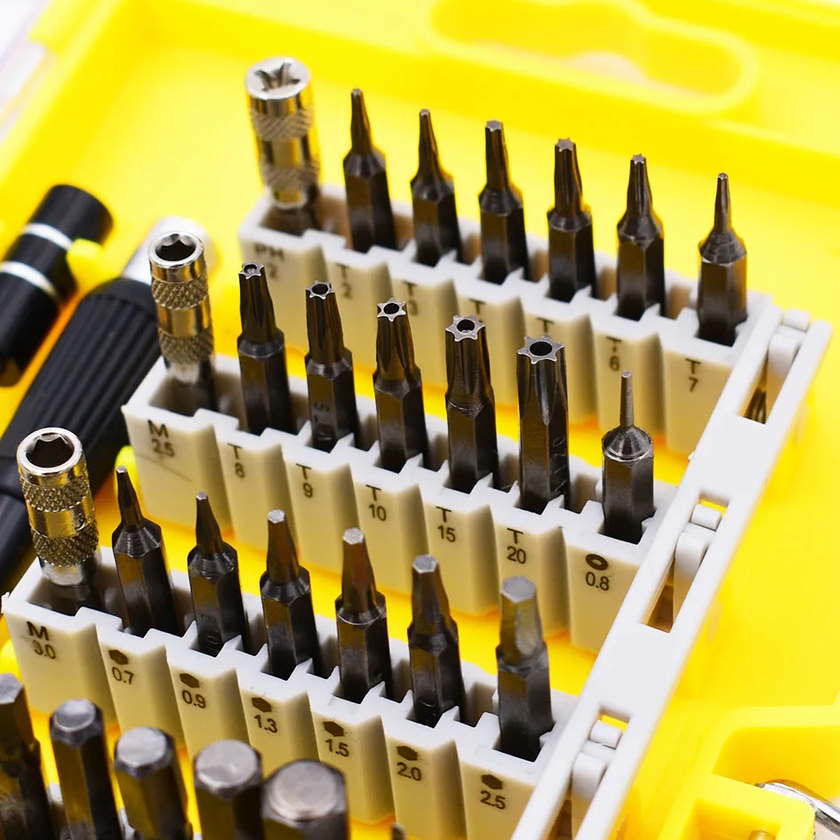 With Short Bit 60 in 1 Precision Magnetic Combination Screwdrivers Kit with Retail Package for Electronics Repair 60set/lot