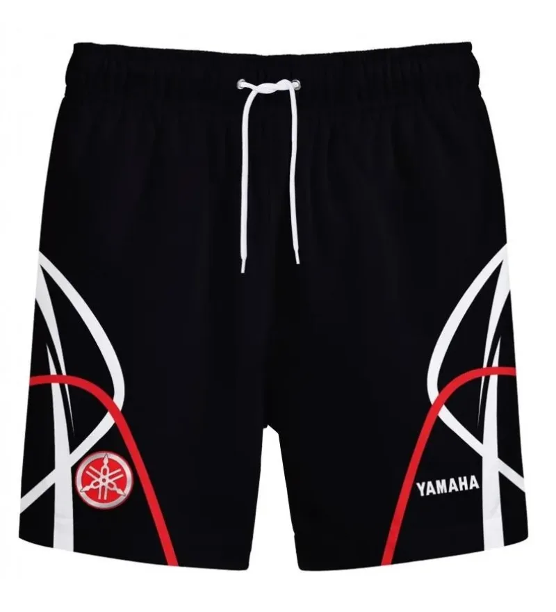 Summer Hot Selling Yamaha 3D Black Fashionable Sports Shorts for Men and Women Trendy Casual Motorcycle Riding Sports Shorts