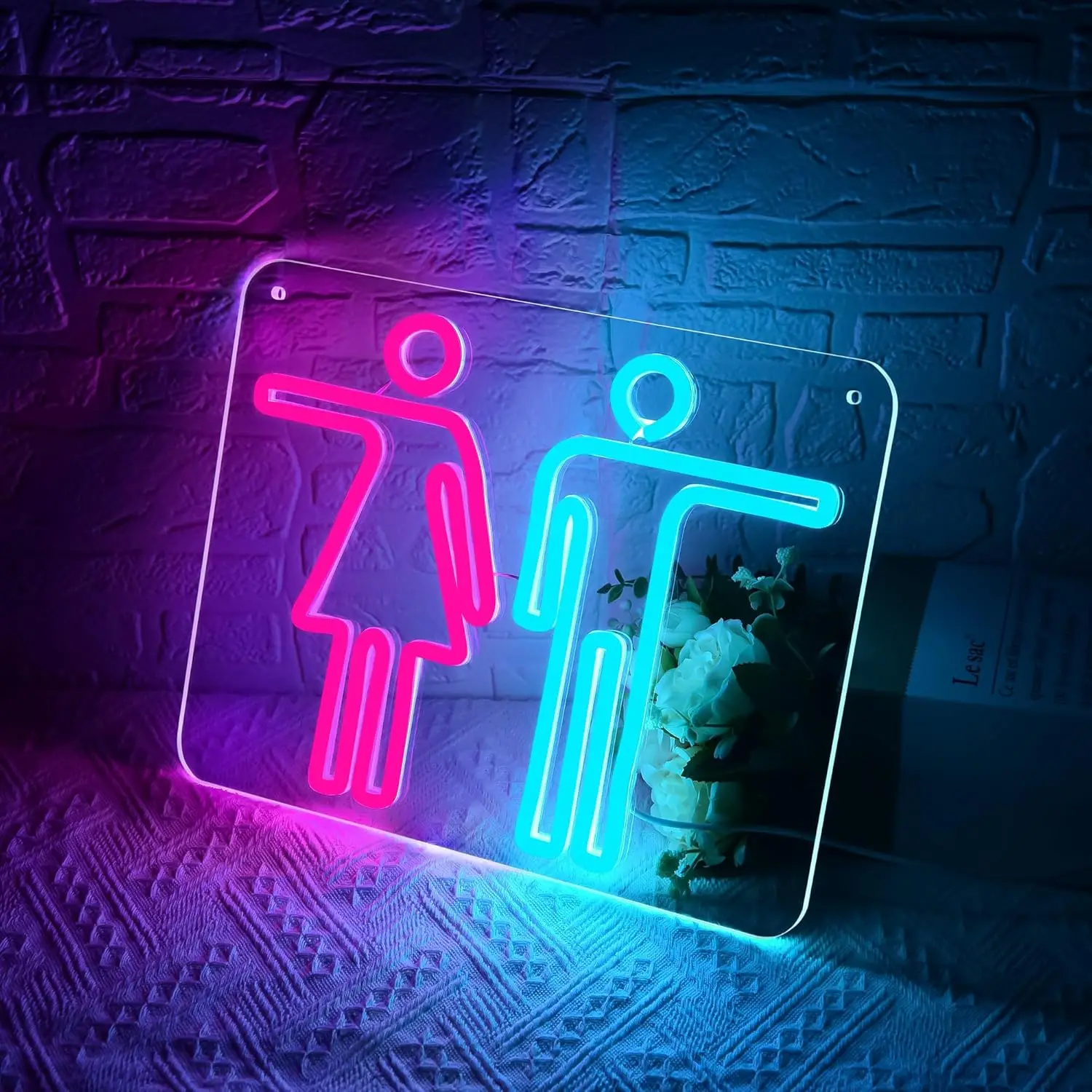 トイレネオンサイン USB 調光可能なネオンライト洗面所寝室バーオフィス男の洞窟パーティールームの装飾ライトアップサイン