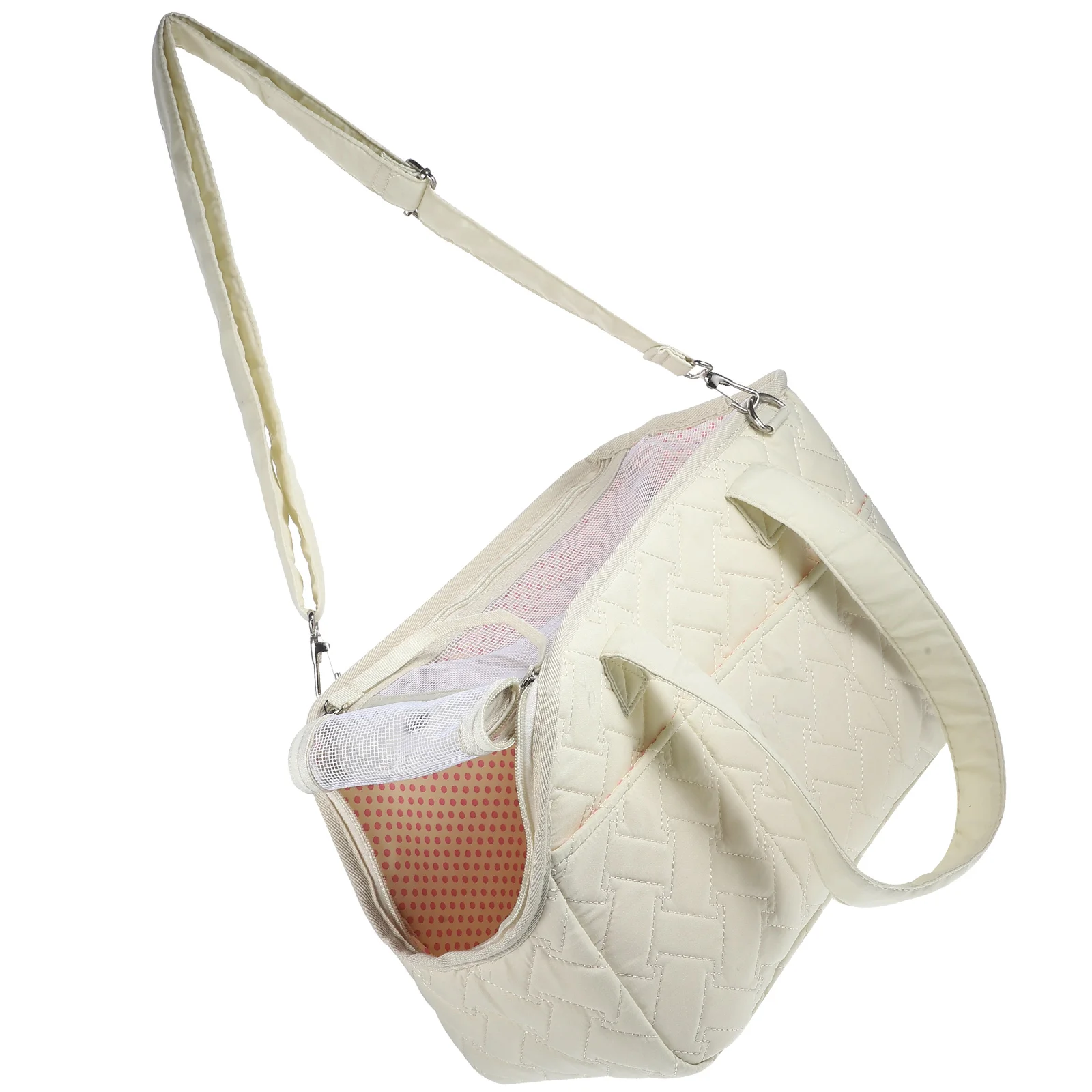 

Portable Pet Carrier Bag Soft Canvas Handbag for Small Dogs Cat Pouch Breathable Lightweight Outdoor Travel Puppy Carrier White