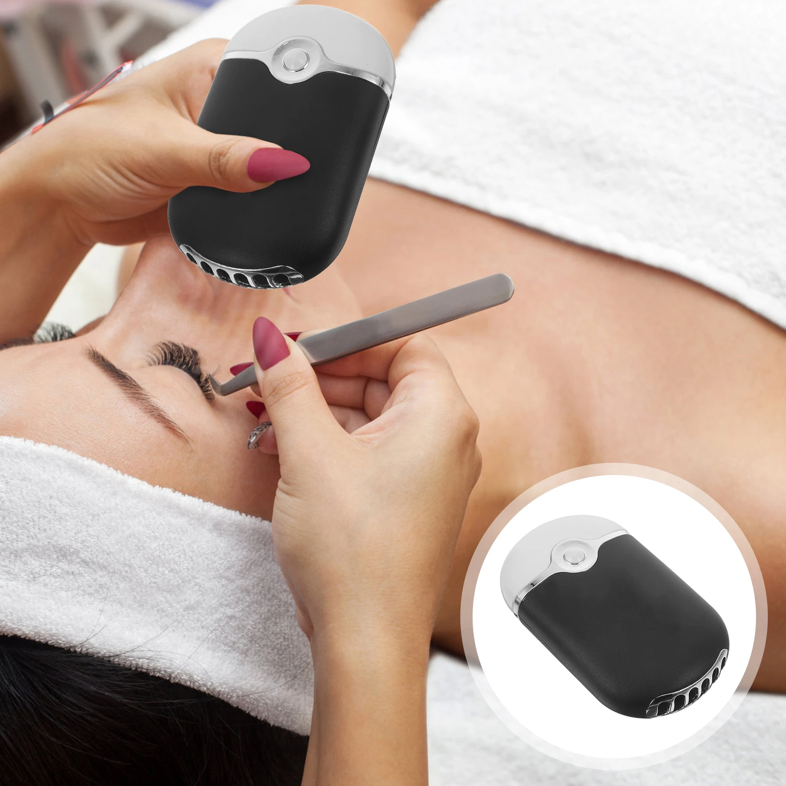 Mini Portable Eyelash Blow Dryer Plastic False Lashes Drying Tool Compact Extension Fan Lightweight For Lash Salon Use