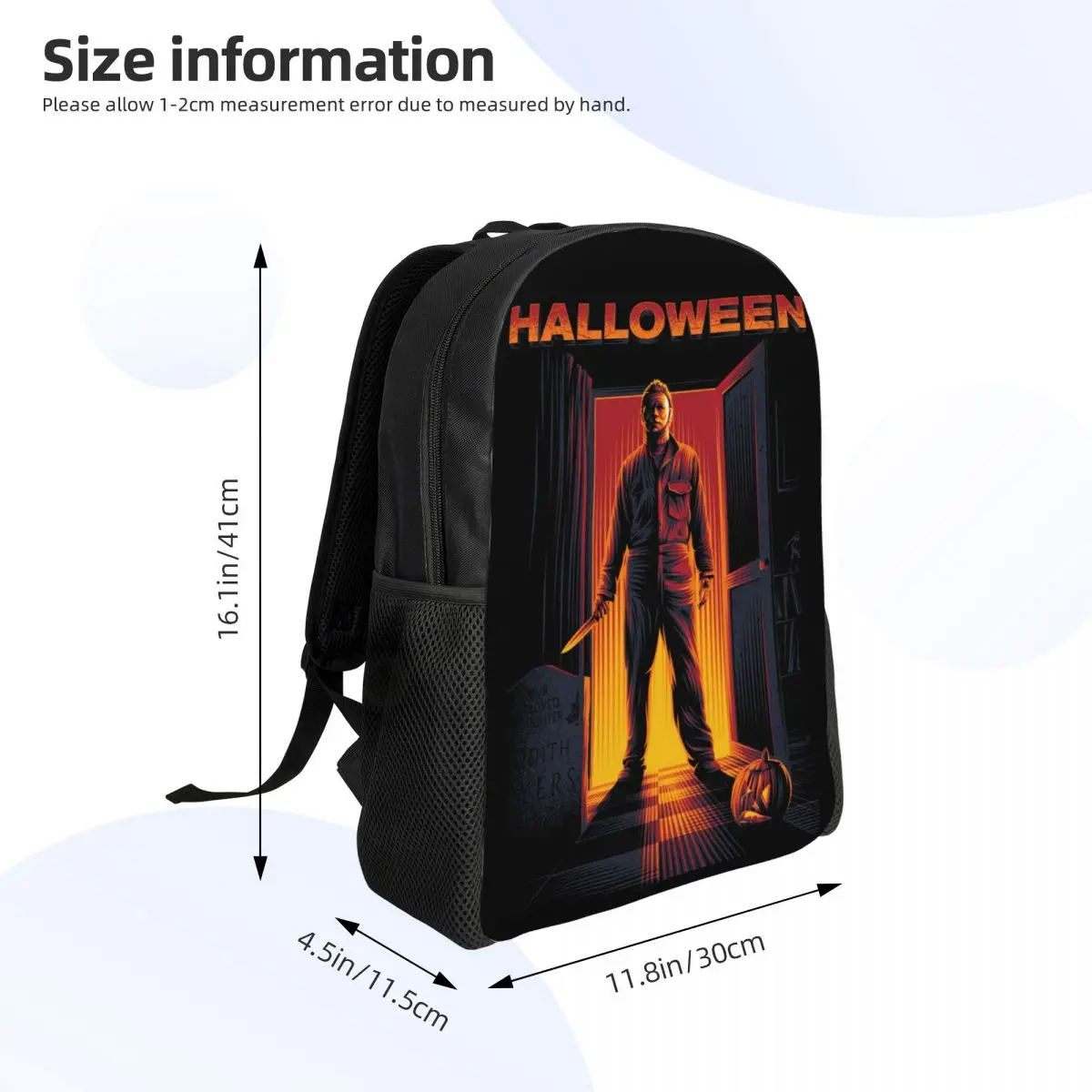 Halloween Horror Movie Travel Backpack Men Women School Computer Bookbag College Student Daypack Bags