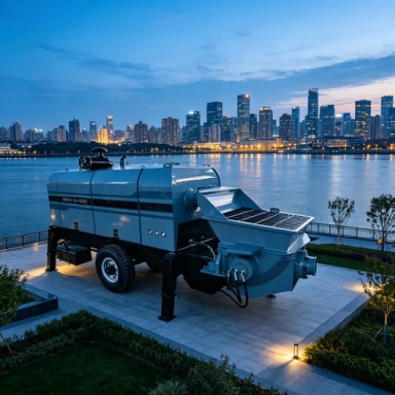 Concrete Pump Mobile Concrete Mixer Diesel Grout Equipment Trailer Concrete Pump 26m3h for Building Sale Work