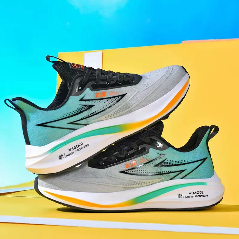 

Mens Running Shoes Breathable Mesh Anti-Slip Flat Comfortable 2025 New Professional Marathon Training Sports Shoes for Man
