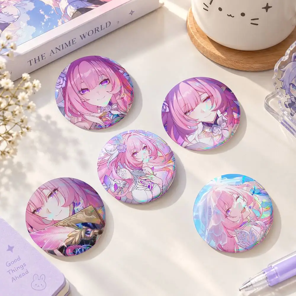 Ho-nkai Star Rail Cyrene Cute Cool Round Pin Badge Set For Anime Game Music Cartoon Fans Backpack Denim Jacket Hat Decoration
