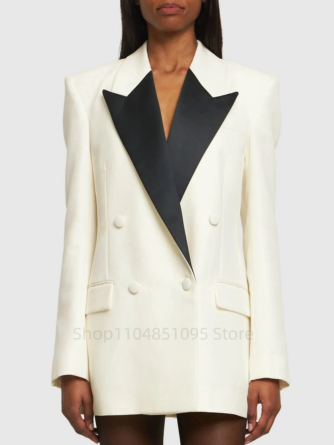Womens Casual Blazers Open Front Long Sleeve Work Office Suit Jackets Peak Lapel Blazer Stylish Slim Coat Fashion Women Suit