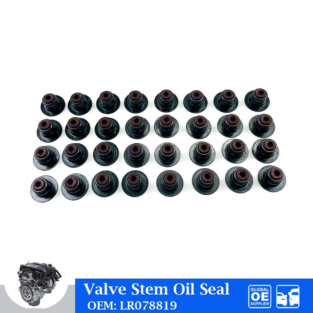 

32 PCS Engine Valve Stem Oil Seal For Land Rover Range Rover Jaguar 3.0 5.0L V8 AJ133 XF XJ 508PS 508PN Car Accessories LR078819