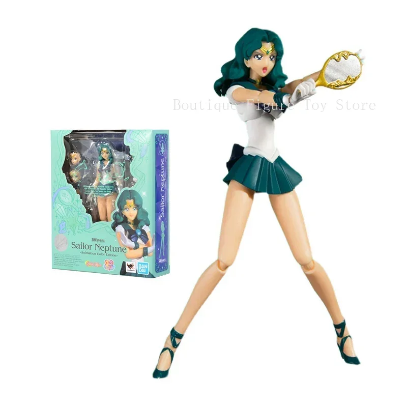 

Bandai Sailor Moon Figure SHF Kaiou Michiru Neptune Animation Color Genuine Anime Figure Action Toy Figure Toys for Children