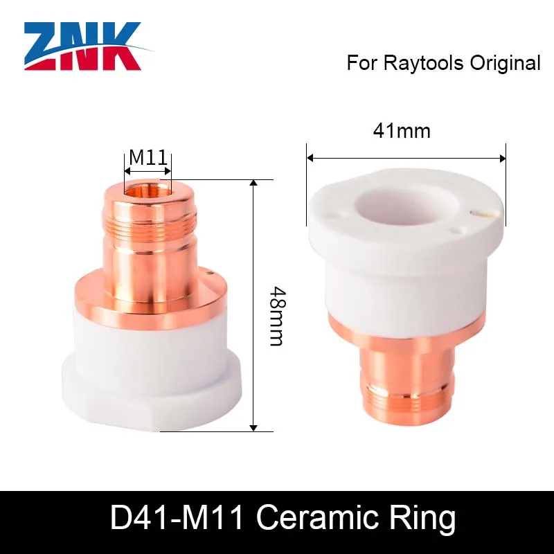 ZNK Raytools Laser asli cincin keramik D41 konektor nosel untuk peralatan listrik tinggi untuk BS12K mesin pemotong bodi keramik