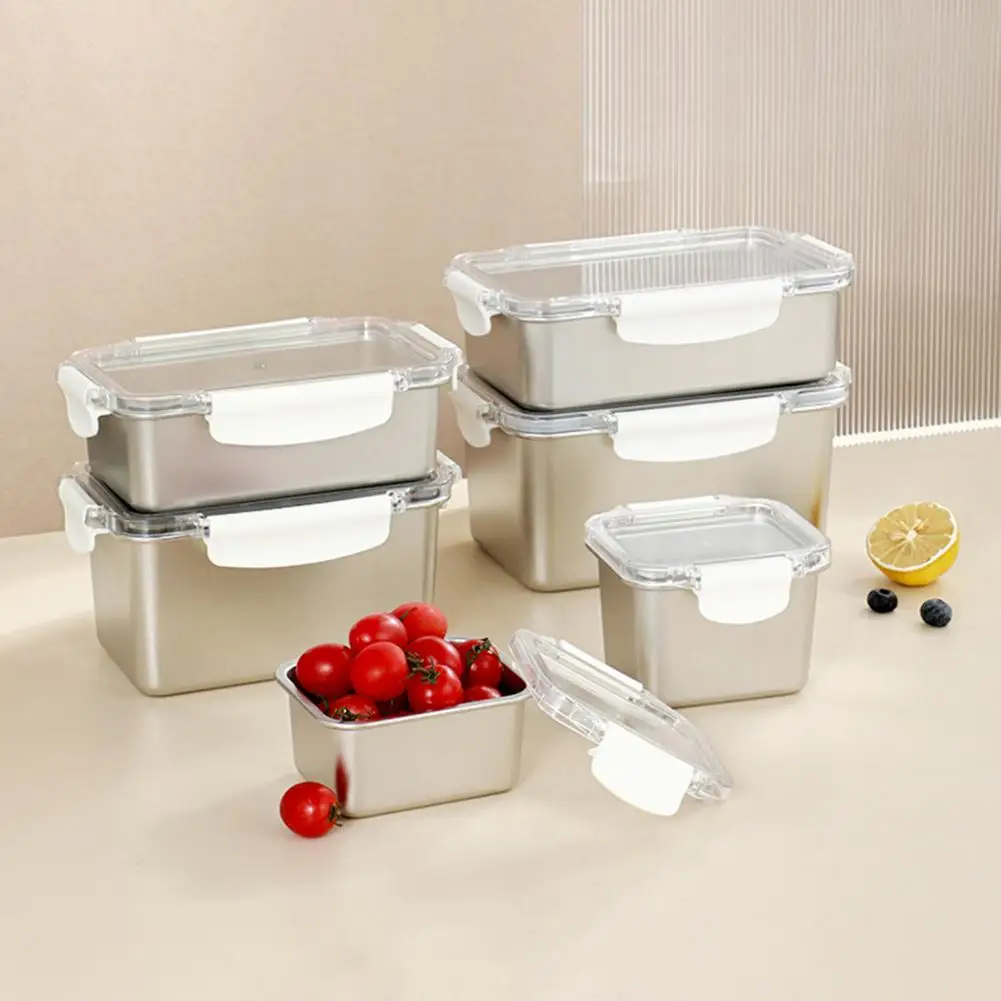 Stainless Steel Baking Tray 304 Stainless Steel Bread Baking Pan with Sealing Lid Nonstick Loaf Pan Rust-proof for Sourdough