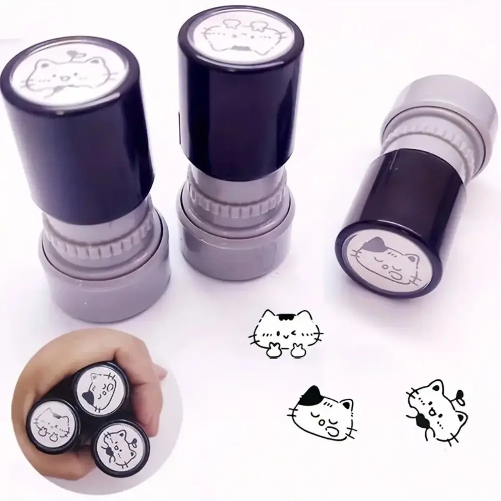 11Styles Black Cat Stamp Cat Designs Animal Shape Kitten Stamp Diary Collage Clean Imprints Cartoon Stamps Journal Decoration view 4