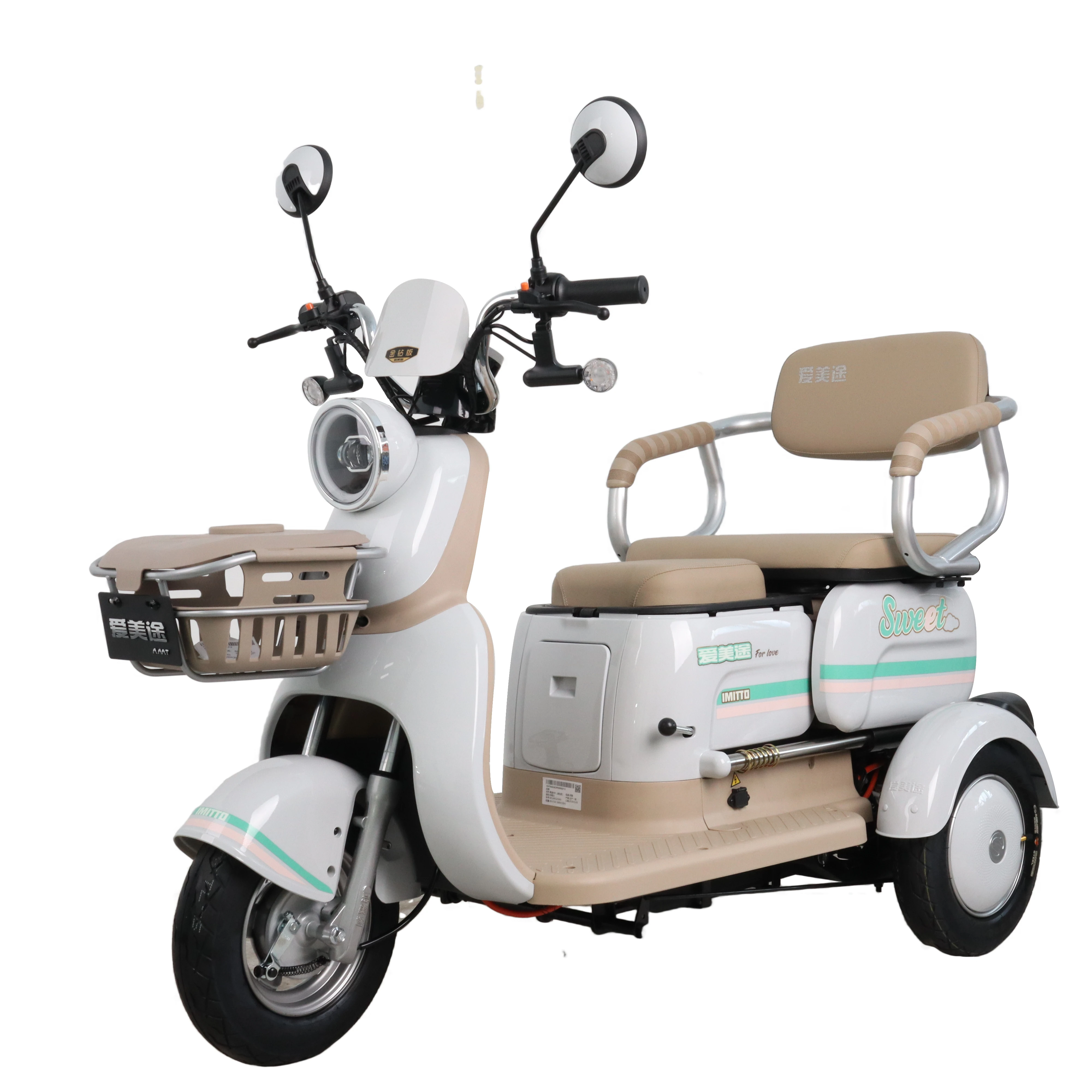 Wholesale 48v High Quality Adults Battery Powered Electric Tricycles 3 Wheel Trike for Sale