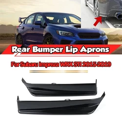 Car Rear Side Bumper Lip Anti-Scratch Side Aprons Diffuser Splitter Canard Black/Carbon For Subaru Impreza WRX STI 2015-2019