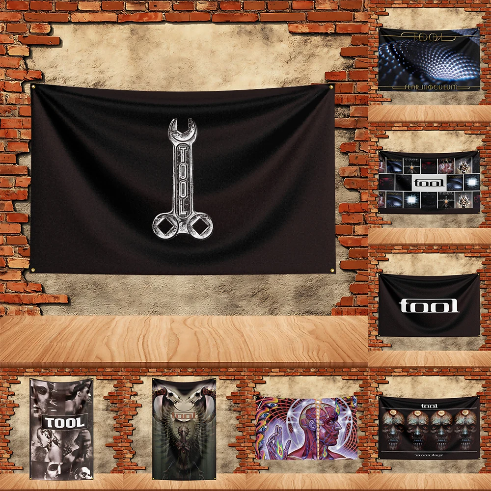 

90X150ft Tool Band Party Flag Polyester Printed Flag Banner Tapestry for Garden Garage Decoration Concert Flag