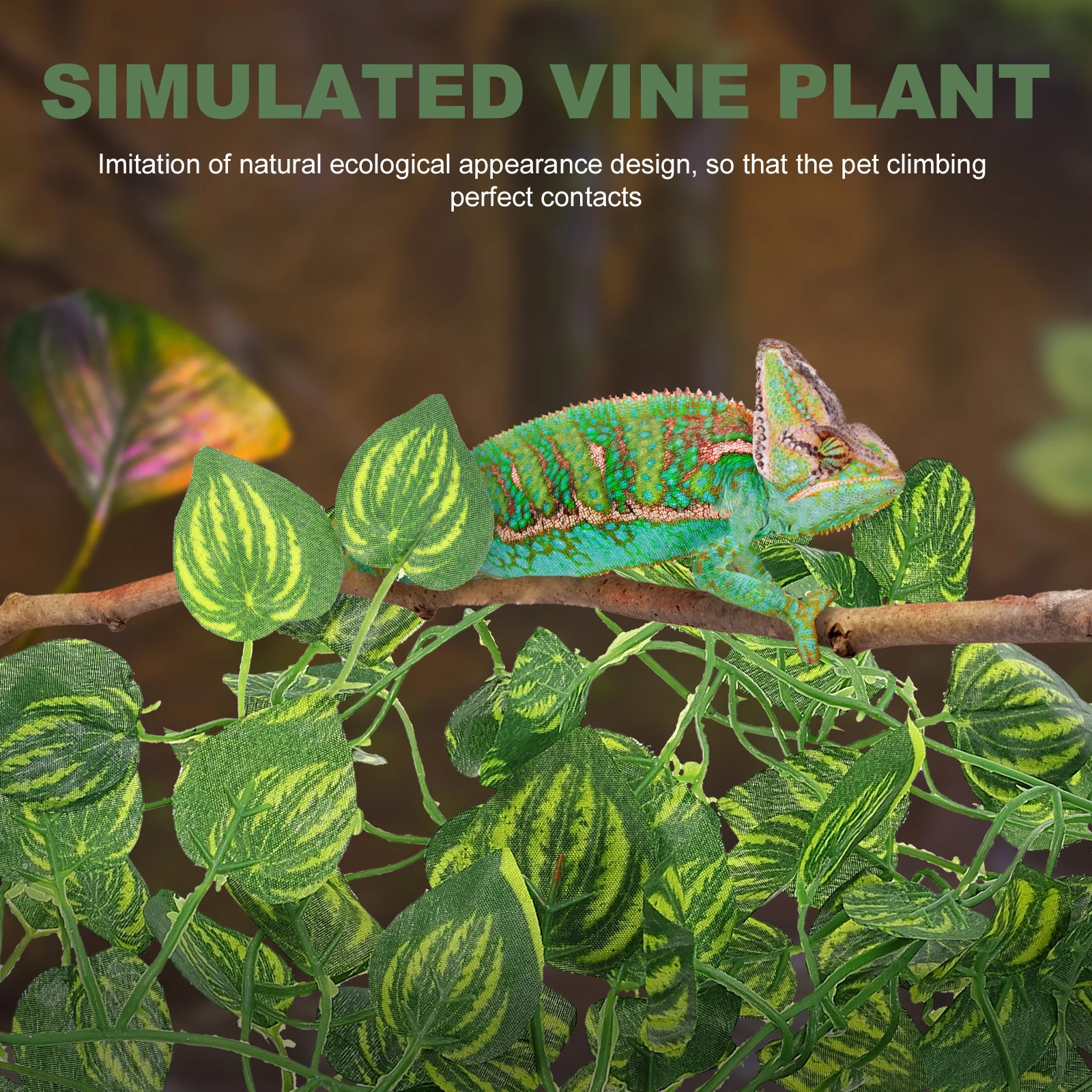 

Simulated Vine Plants for Reptile Amphibians Terrarium Decor Glass Safe Artificial Long Lasting Durable Realistic Faux